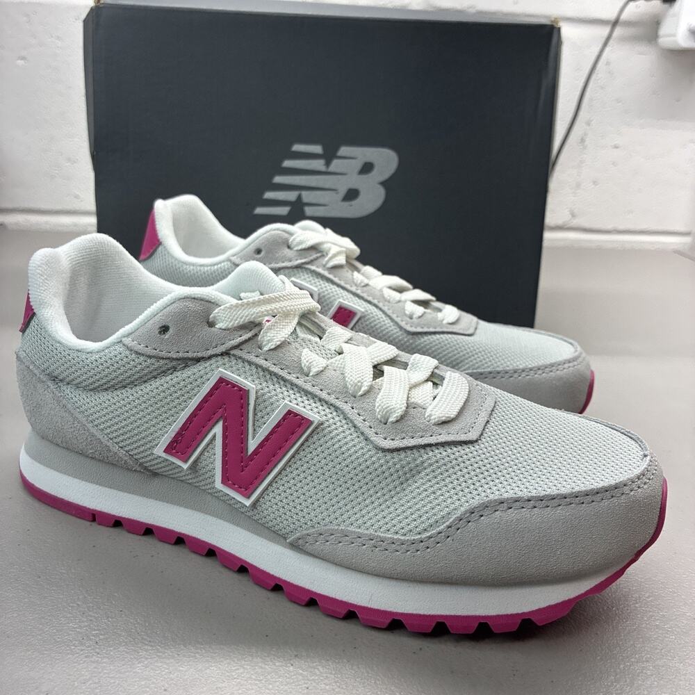 New Balance 527 Pink And Gray Running Trainers Size 3 Youth PC527LGP